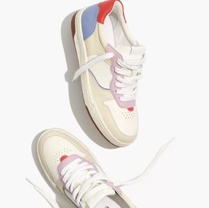 Madewell Court Sneakers in Colorblock Leather and Nubuck Size 5.5 Medium